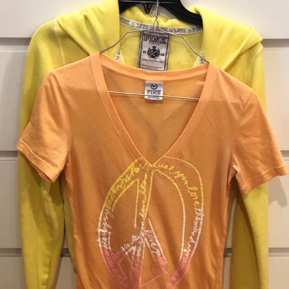 *bundled* VS Pink hoodie and coordinating T-shirt